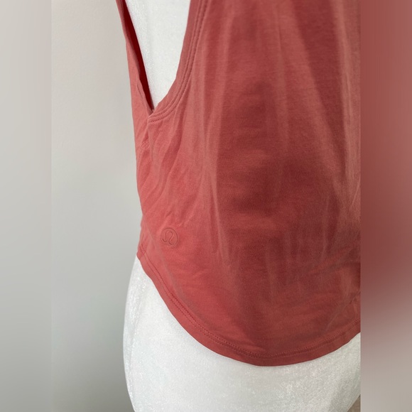 Lululemon Cut Back Crop Tank - Rustic Coral - No Size Tag - Picture 5 of 5